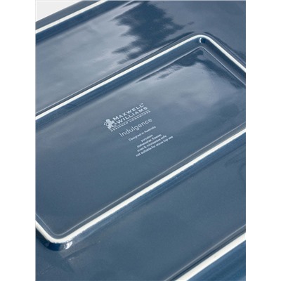 Форма для запекания, 36х24 см, фарфор P, прямоугольная, синяя, Indulgence