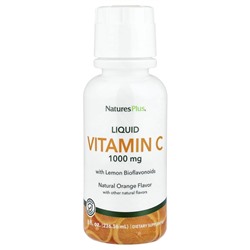 NaturesPlus, жидкий витамин C с биофлавоноидами лимона, натуральный апельсин, 236,56 мл (8 жидк. унций)