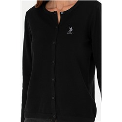 Kadın Siyah Basic Triko Hırka