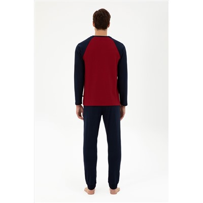 Erkek Bordo Pijama Takımı