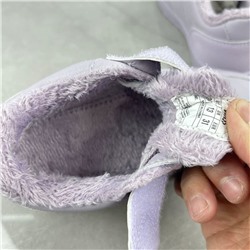 Детские утеплённые кеды нежного лавандового цвета, водонепроницаемые 🔥 Экспорт