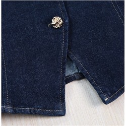 Однобортный облегающий джинсовый жилет  ЗАР*А