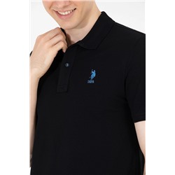 Erkek Siyah Basic Polo Yaka Tişört