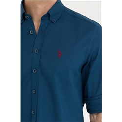 Erkek Lacivert Uzun Kollu Gömlek