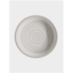 Салатник, 16х6 см, 750 мл, керамика, бежево-серый, в крапинку, Спираль, Azurro