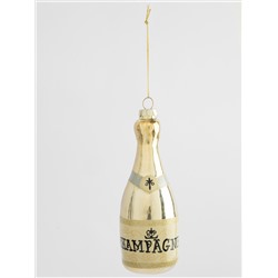 Игрушка елочная, 11 см, стекло, шампань, Шампанское, New year