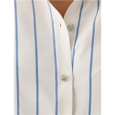 Блузка в полоску с цельнокроеным рукавом 3/4 из хлопка