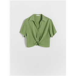 Bluse mit dekorativem Knotendetail