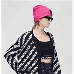 Теплая шерстяная шапка крупной вязки Kar*l Lagerfel*d