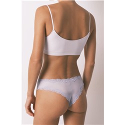 Braga brasileña microfibra y encaje lila