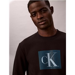 Fleece Layered Monogram Graphic Sweatshirt