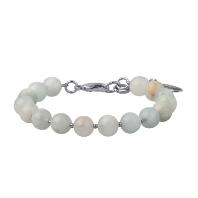 Браслет Селена (опал 8мм голубой; покрытие родий) 17-21см, Есть комплект