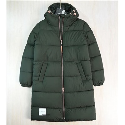 Женское  повседневное хлопковое пальто/куртка средней длины с капюшоном