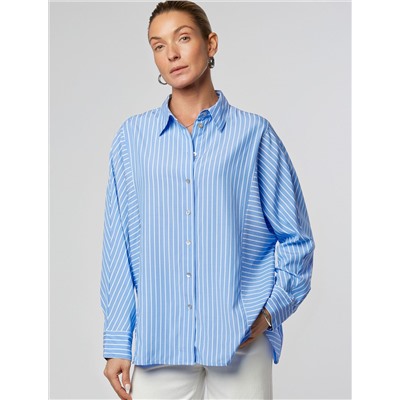 Блузка в полоску с цельнокроеной проймой