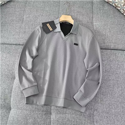 Мужское поло с длинным рукавом с флисом внутри   Zegn*a