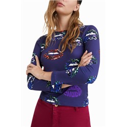 Camiseta canalé escote espalda