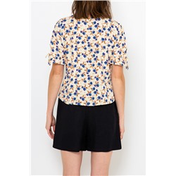Blusa Amarillo pastel y azul