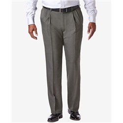 Haggar Men's Big & Tall Cool 18 PRO Classic-Fit Expandable Waist Pleated Stretch Dress Pants