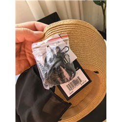 Соломенная шляпа с широкими полями и бантом на затылке ▪️ Nine Wes*t   Экспорт