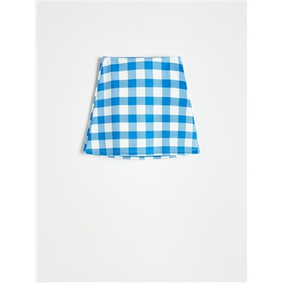 Checked mini skirt
