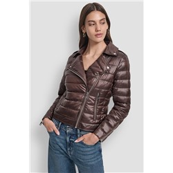MOTO-STYLE PUFFER JACKET