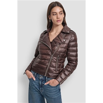 MOTO-STYLE PUFFER JACKET