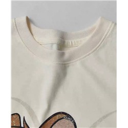 Женский лонгслив с мультяшным принтом  МО*КО