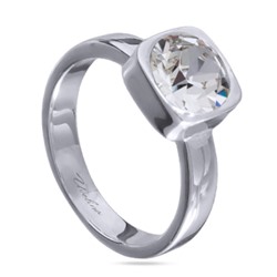 Кольцо Теннис (кристаллы SW белые 8мм; покрытие родий), Есть комплект