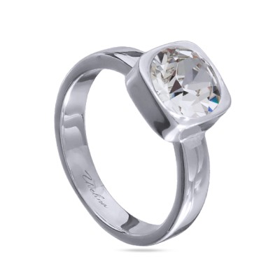 Кольцо Теннис (кристаллы SW белые 8мм; покрытие родий), Есть комплект