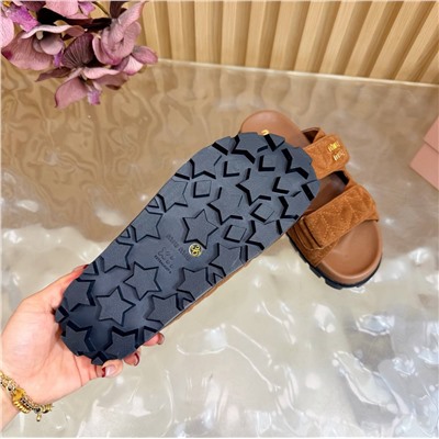 Женские замшевые шлепки  МИ* МИ*У