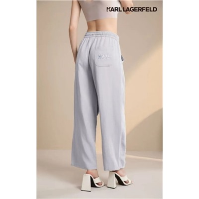 Легкие брюки-морковки из хлопка и льна Tencel с эластичной резинкой на талии KARL LAGERFEL*D ОРИГИНАЛ!