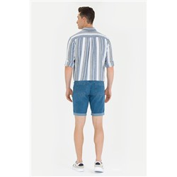 Erkek Mavi Jean Şort