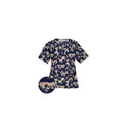 UA Frolic In The Flowers Navy Print Scrub Top