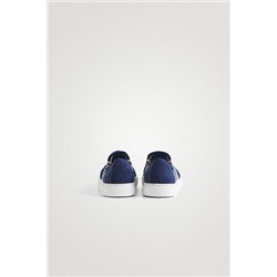 Zapatillas slip on denim cremallera
