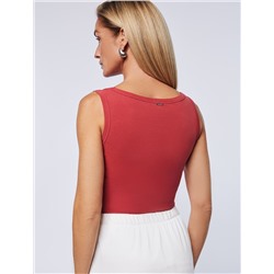 Топ облегающий из эластичного хлопка
