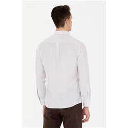 Erkek Bordo Uzun Kollu Gömlek