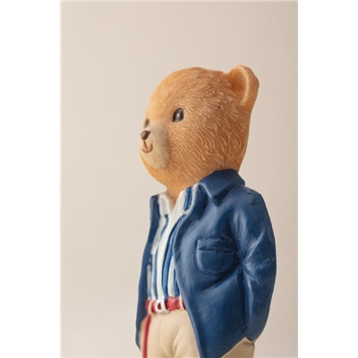Simon Bear Magnet - Lacivert/Bej - 4x8 cm
