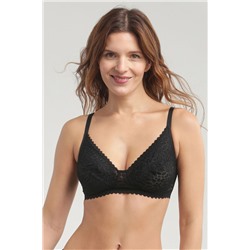 Sujetador sin aros de encaje floral Daily Dentelle