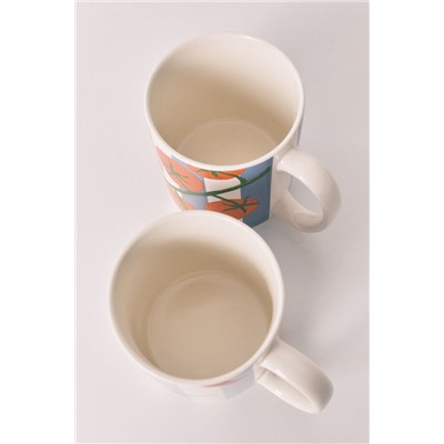 Pack 2 tazas estampado rayas, chiles y tomates