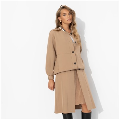 Бомбер на пуговицах, Любуйся мной (бежевый)