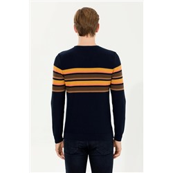 Erkek Lacivert Bisiklet Yaka Triko Kazak