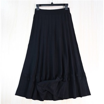 Женская элегантная зимняя трикотажная плиссированная юбка