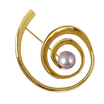 Брошь (Майорка светло-сиреневая; покрытие золото), Есть комплект