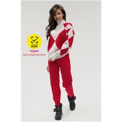 Вязаный костюм трикотажный с брюками