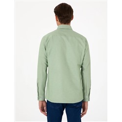 Çağla Oxford Slim Fit Kolay Ütülenebilir Gömlek