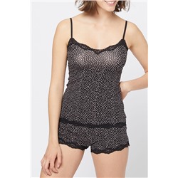 Camiseta de tirantes Flavie Negro y blanco