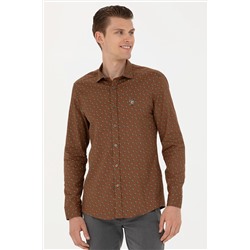 Erkek Açık Haki Uzun Kollu Gömlek