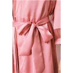 Bata larga satinada encaje