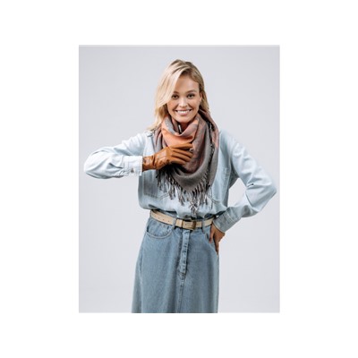 Платок Lanotti двухсторонний Сердце природы терракот/№61