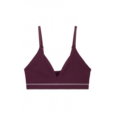 Top triangular NATURAL sin costuras granate